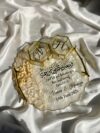 Dried White & Beige Petals Ring tray with Glass Ring boxes