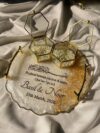 Gold Flakes Tray with Glass Ring Boxes