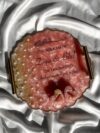 Peach Gold Flakes Pearl Tray with heart ring holders