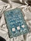 Ice Blue Pearl Nikkah Nama with' stones + pearls boundary