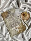 Largest Pearl ' Gold Flakes Nikkah Nama with stones + pearls boundary