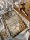 Velvet Box with Resin Nikkah Nama with Custom Pens